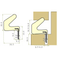 Muestra gratis EPDM PUERTA DE PUERTA DE CAUMPLE CAMEA PARA PUERTA DE MADERA Y VENTANA SELLO DE SELLO DE ROBA DE LA MADERA PARA PUERTA DE MADERA